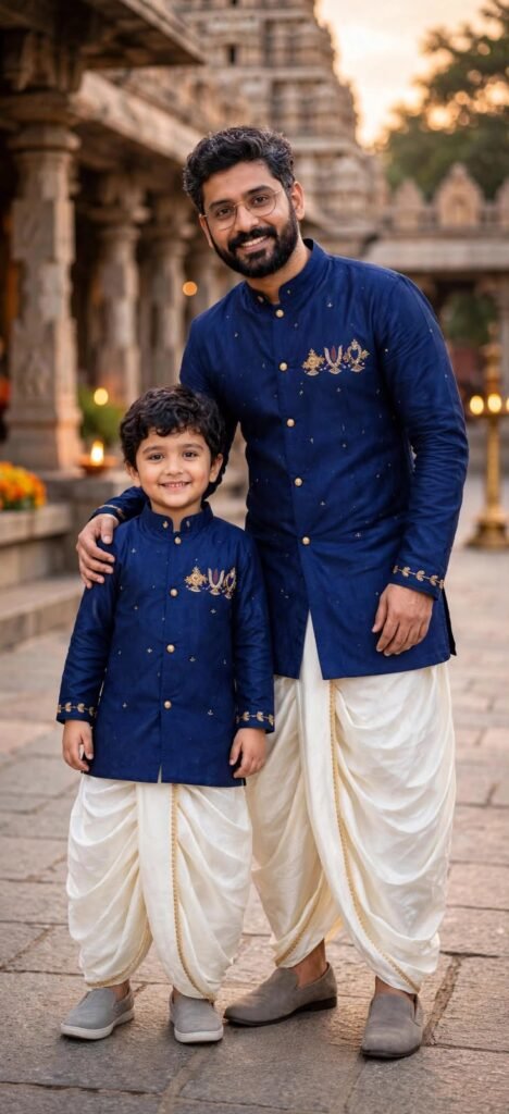 Father & Son Combo Dhoti Kurta